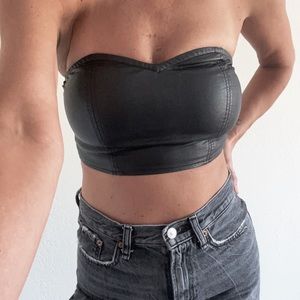 Vegan Leather Crop Top